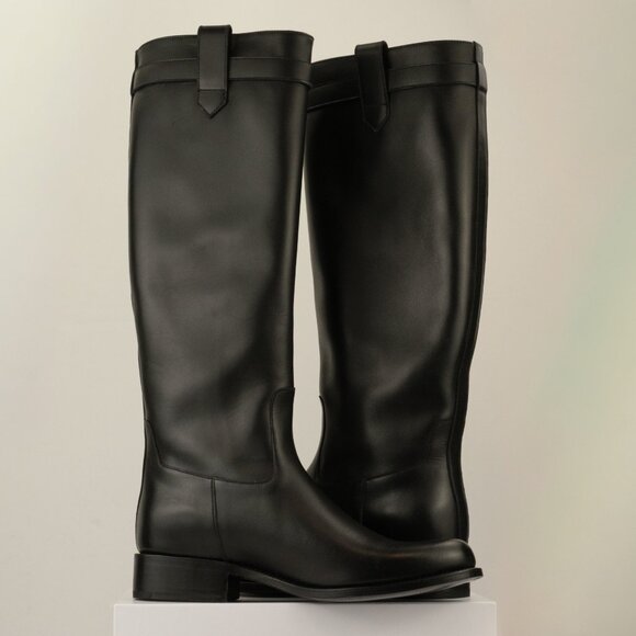 Versace Medusa ‘95 Knee-High Leather Boots, Black, EU 40/US 10 - Picture 9 of 14